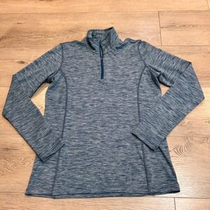 Orvis Womens Pullover 1/4 Zip Athletic Long‎ Sleeve Top Blue Small S